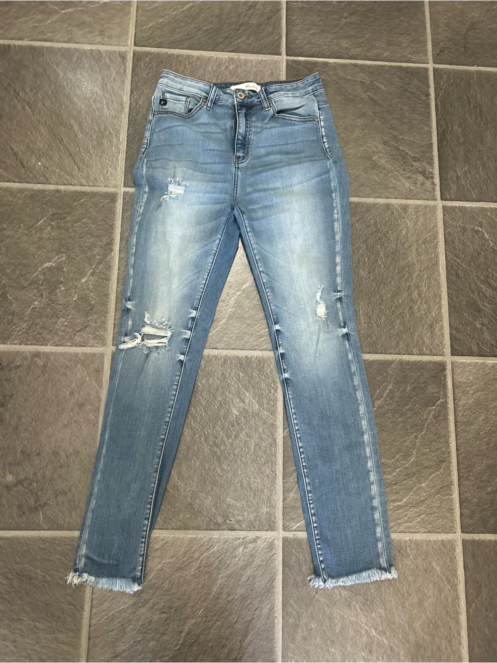Kancan Light Blue Distressed juniors Skinny Jeans